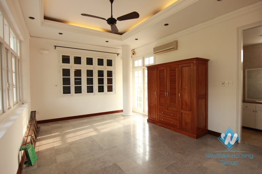 A wonderful french style villa for rent with 4 bedroom in Tay Ho, Hanoi